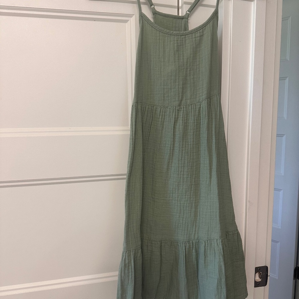 cat & Jack girls size medium 7/8 casual dress in army green brand new with tags